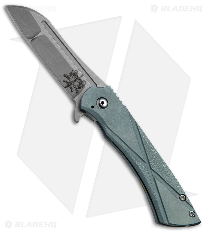 Doc Shiffer Valkyrie Frame Lock Knife Green Ti Compound (3" Stonewash)