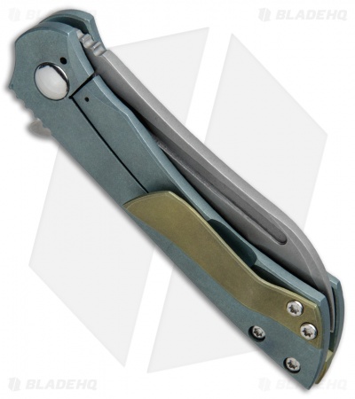 Doc Shiffer Valkyrie Frame Lock Knife Green Ti Compound (3" Stonewash)