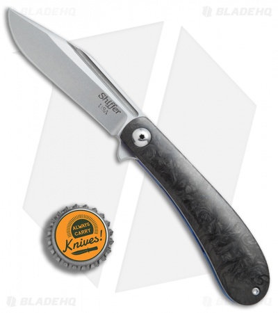 Doc Shiffer Custom Backpocket Flipper Knife Shred Carbon Fiber