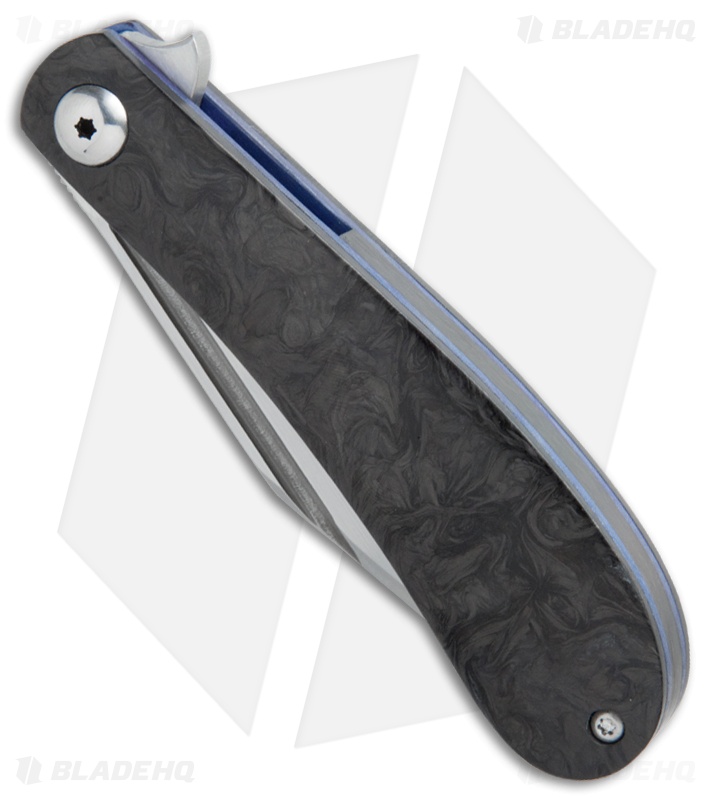 bobreaves6C ZINGER Doc Severinsenスリーブ加工 Doc Shiffer Custom Backpocket Flipper Knife Shred Carbon Fiber