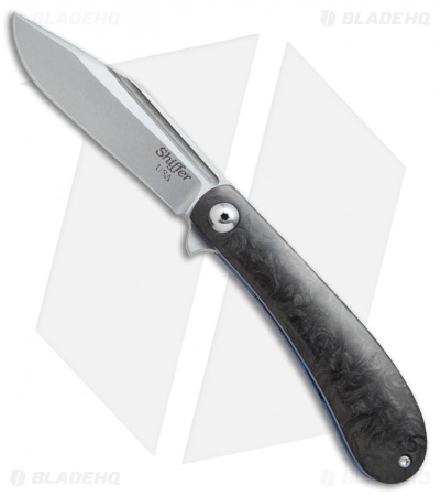Doc Shiffer Custom Backpocket Flipper Knife Shred Carbon Fiber