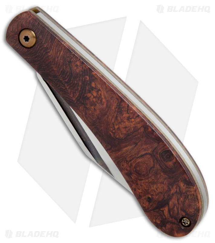 Doc Shiffer Custom Backpocket Slipjoint Knife Brazilian Burl (3.125" Satin)