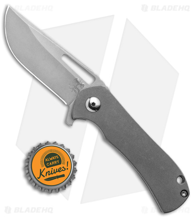 Doc Shiffer Recon Lightweight Frame Lock Knife Blasted/Tumbled Ti (2.75" SW)