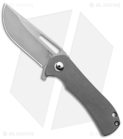 Doc Shiffer Recon Lightweight Frame Lock Knife Blasted/Tumbled Ti (2.75" SW)