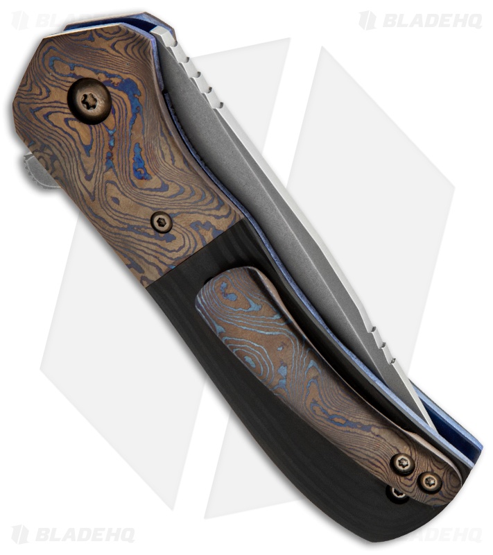 Doc Shiffer Custom Mini Recon Flipper Knife Moku-Ti (3" Plain)