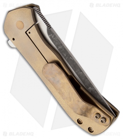 Doc Shiffer Dress Recon Knife Titanium Flipper (3" Acid Washed Plain)