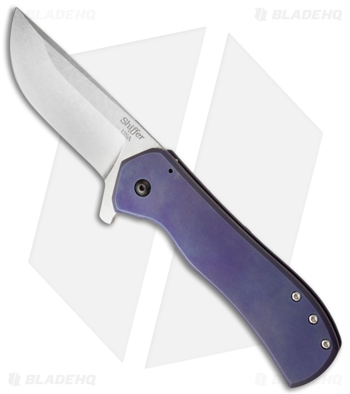 Doc Shiffer Field Grade Recon Knife Purple Stand-offs (3.5" Stonewash)