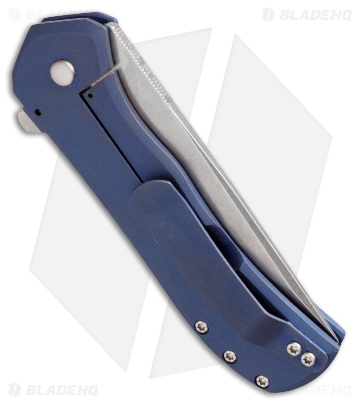 Doc Shiffer Field Grade Recon Knife Blue Backspacer (3.5" Stonewash)