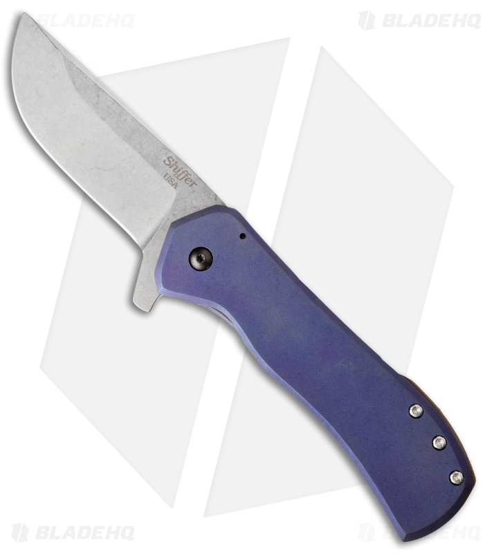 Doc Shiffer Field Grade Recon Knife Purple Backspacer (3.5" Stonewash)