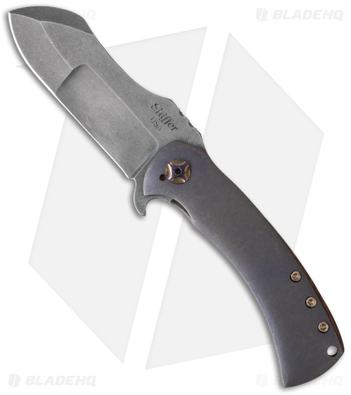 Doc Shiffer Custom Panda Knife Blue/Purple Ti (3.125" Acid SW)