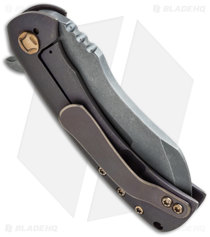 Doc Shiffer Custom Panda Knife Blue/Purple Ti (3.125" Acid SW)