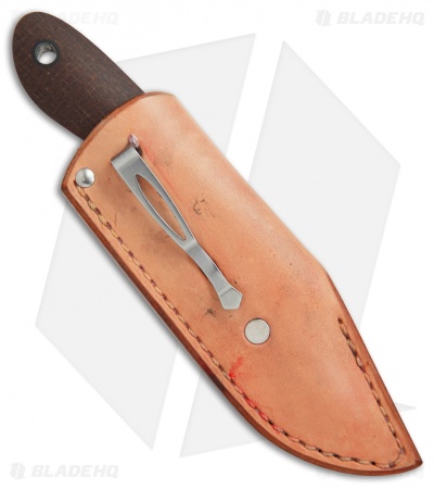 Doyle Knives Mini Bowie Fixed Blade Knife Burlap Micarta (3" Acid SW)