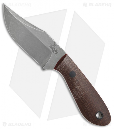 Doyle Knives Mini Bowie Fixed Blade Knife Burlap Micarta (3" Acid SW)