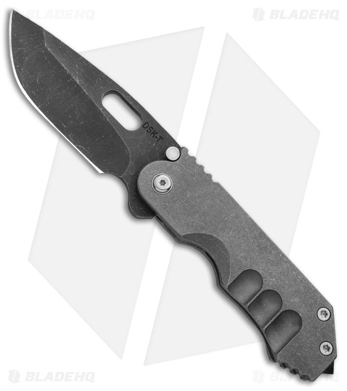 DSK Tactical GF1 Recluse Mini Folding Knife Milled Titanium (3.75" Drop Point)