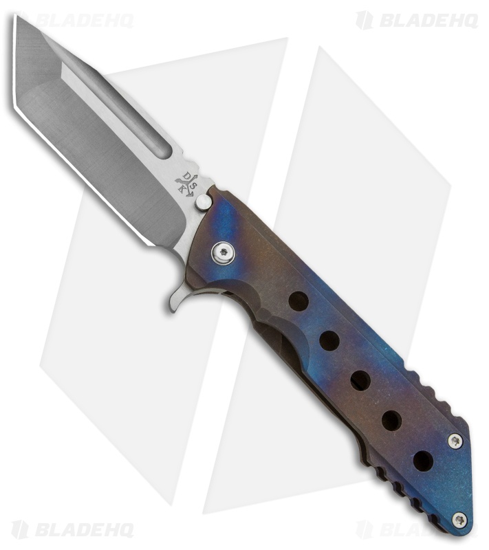 DSK Tactical Kickstand Frame Lock Knife Flamed Ti
