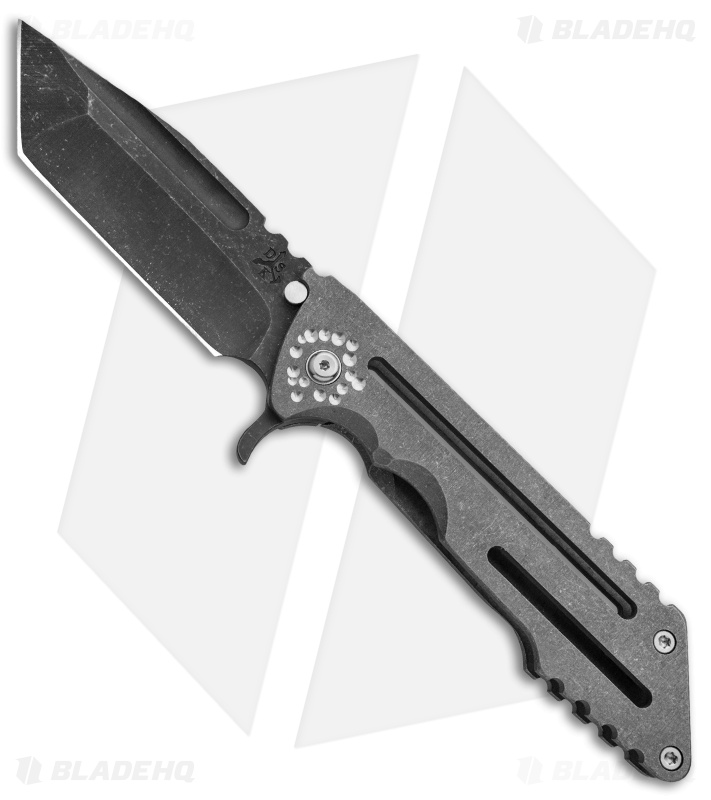 DSK Tactical Kickstand Frame Lock Knife Window Jeweling (4.5" Tanto)