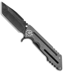 DSK Tactical Kickstand Frame Lock Knife Window Jeweling (4.5" Tanto) 