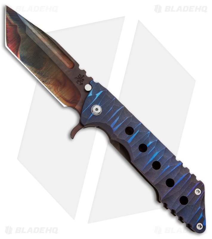 DSK Tactical Kickstand Gnome Frame Lock Knife Flamed (4.5" Flamed)