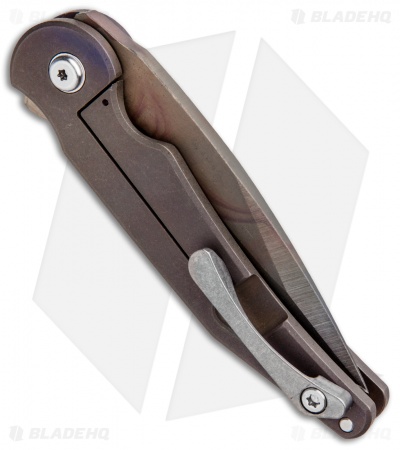 DSK Tactical Prick Frame Lock Knife Milled Flamed Ti (3.25" Tanto) 