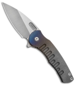 DSK Tactical Stealth Titanium Frame Lock Knife Flamed (3.5" Satin)   