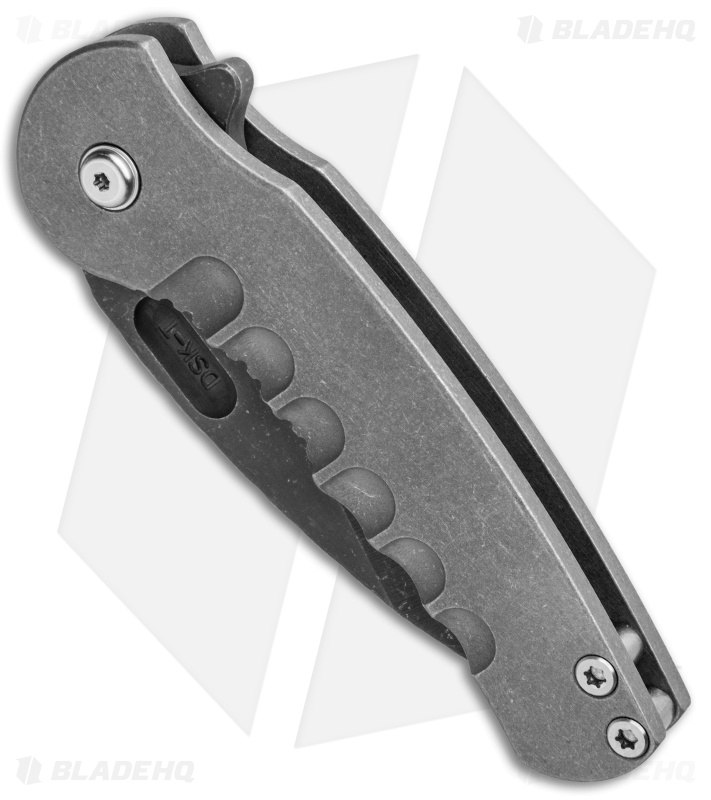 DSK Tactical Stealth Frame Lock Knife Milled TBL (3.5" Drop Point)  ASW Jeweled 