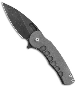 DSK Tactical Stealth Frame Lock Knife Milled TBL (3.5" Drop Point)  ASW Jeweled 