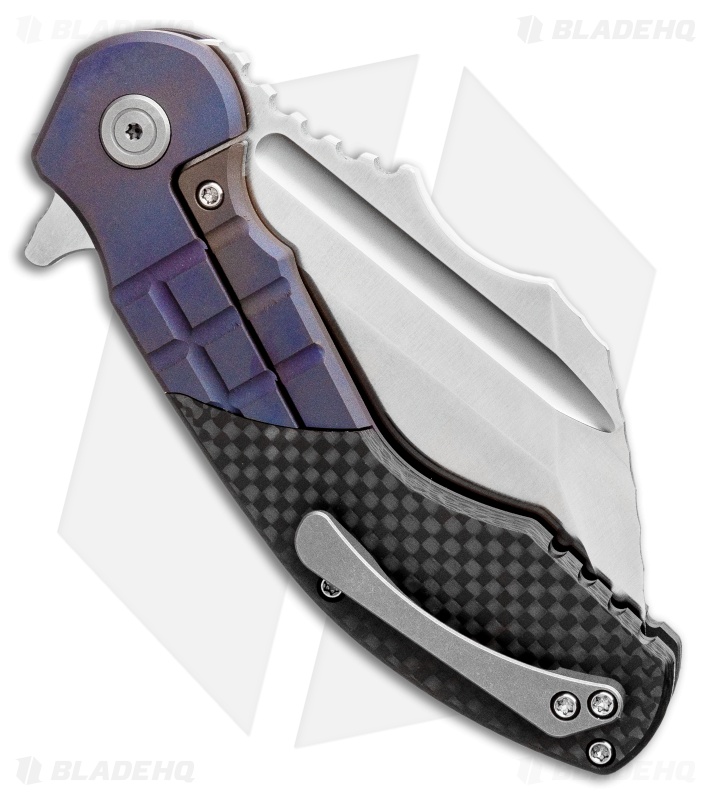 DSK Tactical VXP Knife Blue Grid Titanium/Carbon Fiber (4.25" Satin
