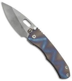 DSK Tactical DBV2 Frame Lock Knife Flame Ano Ti (3.6" Acid Stonewash) #40