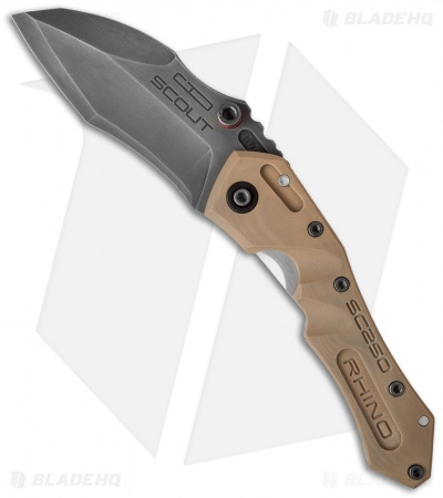 Dwaine Carrillo SC250 Scout Rhino Frame Lock Knife Coyote G10/Ti