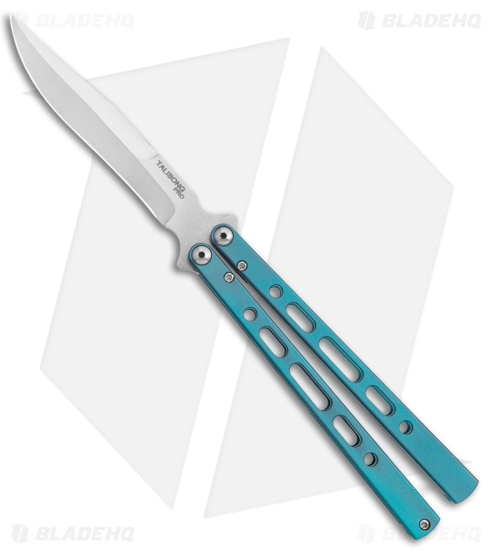 Eldon Talley Custom Talisong Pro Butterfly Knife Teal Titanium (4.5" Satin)