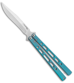 Eldon Talley Custom Talisong Pro Butterfly Knife Teal Titanium (4.5" Satin)