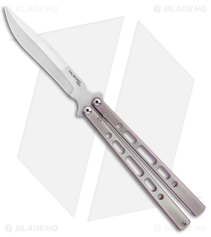Eldon Talley Custom Talisong Pro Butterfly Knife Pink/Gray Ti (4.5" Satin)