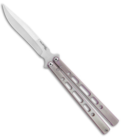 Eldon Talley Custom Talisong Pro Butterfly Knife Pink/Gray Ti (4.5" Satin)