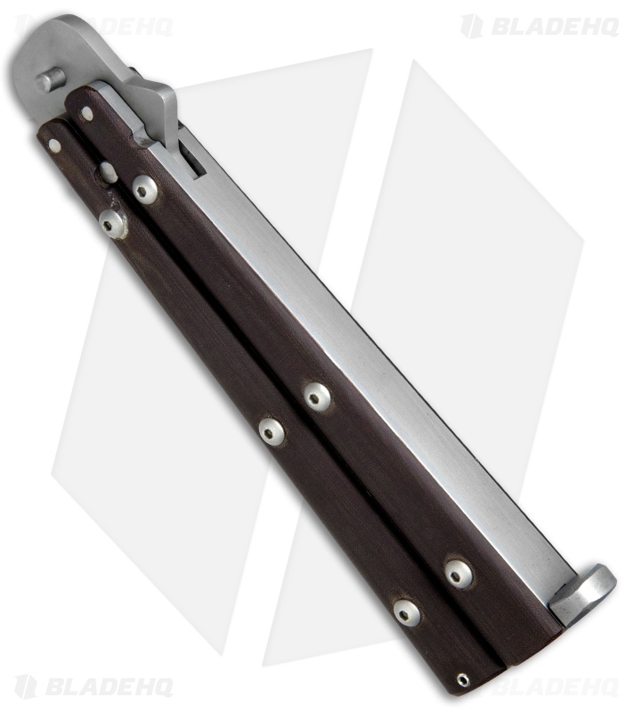 Vintage Walter Erickson Custom Butterfly Knife Micarta (4.25" Bead Blast)