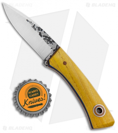 Fiddleback Forge Babyboot Compact Fixed Blade Knife Osage Wood (2.5" Satin)