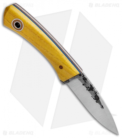 Fiddleback Forge Babyboot Compact Fixed Blade Knife Osage Wood (2.5" Satin)