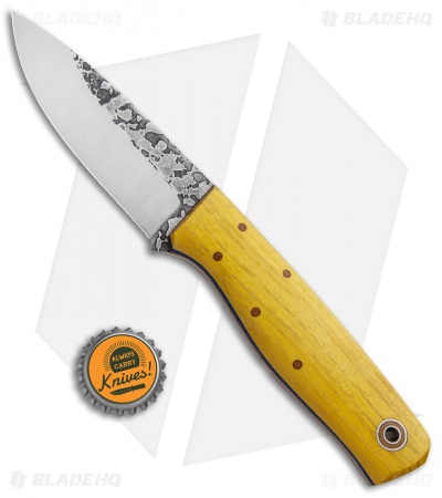 Fiddleback Forge Bush Hermit Fixed Blade Knife Osage Wood (4" Satin)