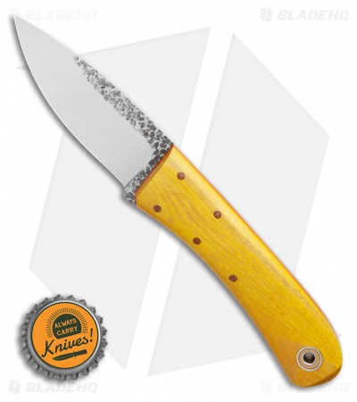 Fiddleback Forge Bushcraft Tasker Fixed Blade Knife Osage Wood (3.5" Satin)
