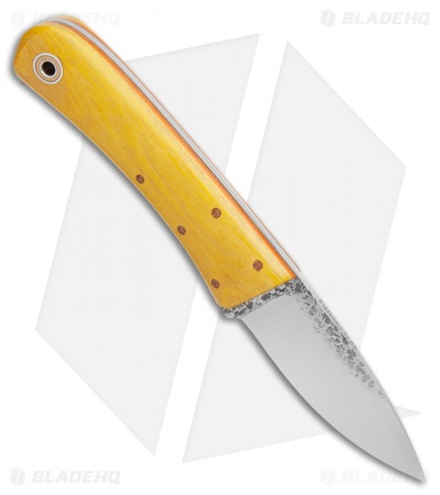 Fiddleback Forge Bushcraft Tasker Fixed Blade Knife Osage Wood (3.5" Satin)