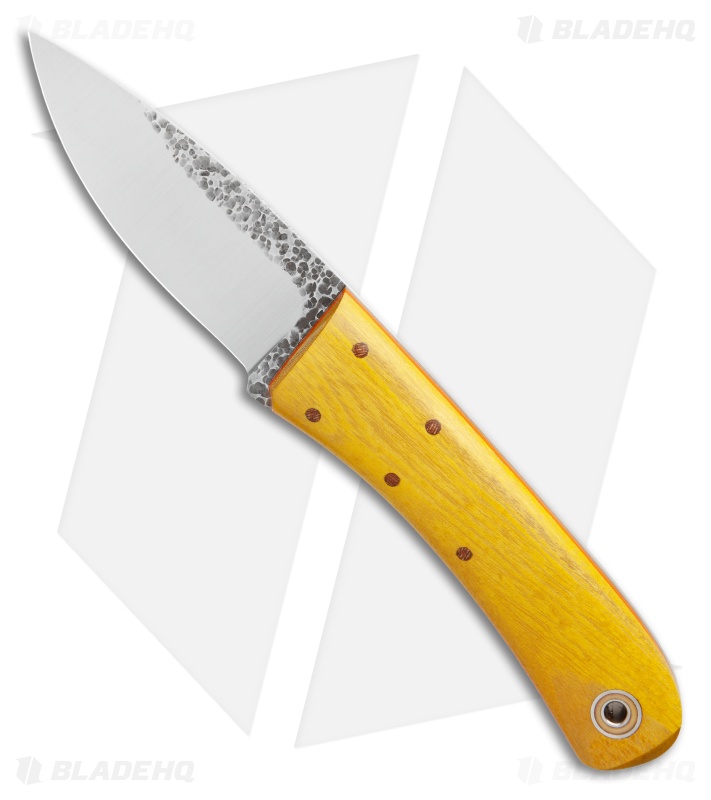 Fiddleback Forge Bushcraft Tasker Fixed Blade Knife Osage Wood (3.5" Satin)