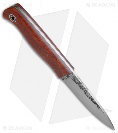 Fiddleback Forge KE Bushie Fixed Blade Knife Bloodwood (3.75" Satin)
