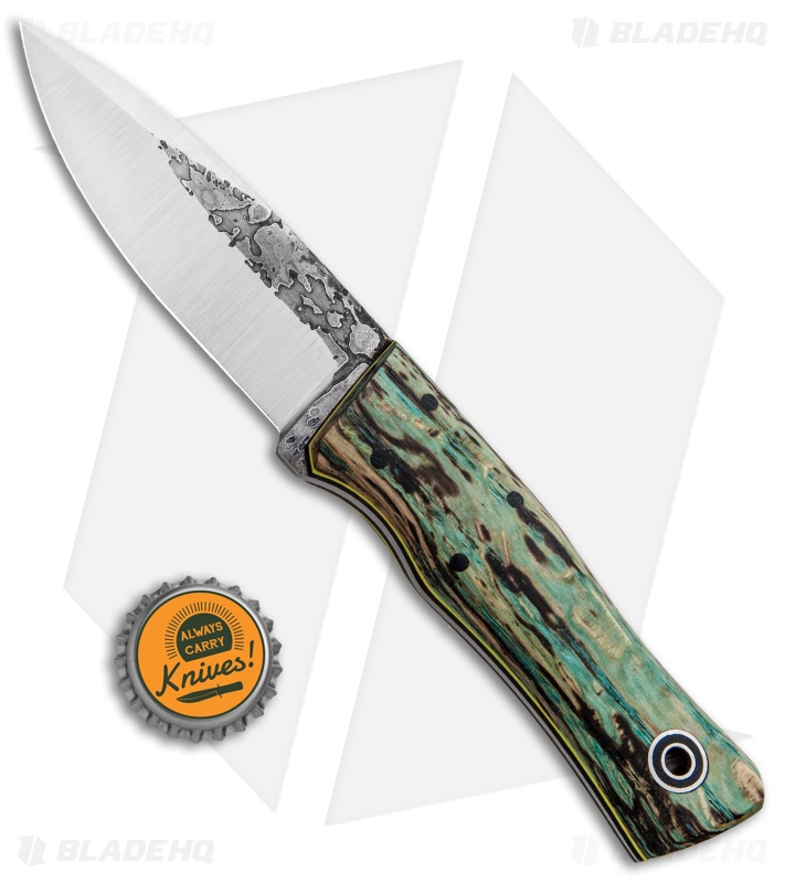 Fiddleback Forge Monarch Fixed Blade Knife Dyed Persimmon (3.625" Satin)