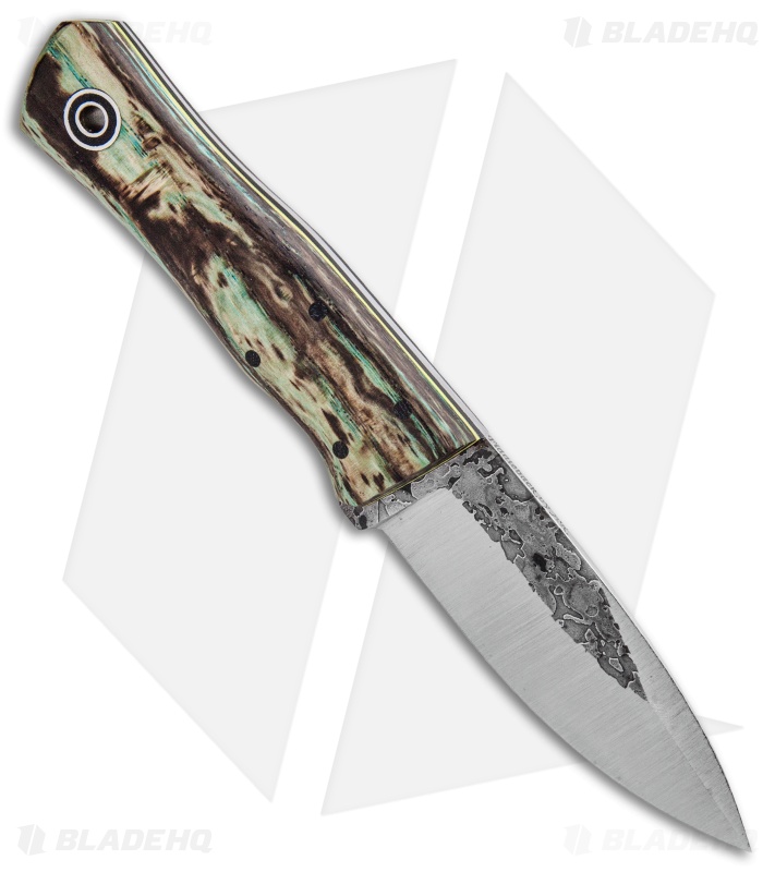 Fiddleback Forge Monarch Fixed Blade Knife Dyed Persimmon (3.625" Satin)