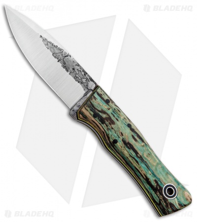 Fiddleback Forge Monarch Fixed Blade Knife Dyed Persimmon (3.625" Satin)