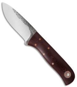 Fiddleback Forge Bushcrafter Jr. Maroon Micarta (3.5" Satin)