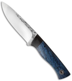 Fiddleback Forge Duke Knife Blue Curly Mango (5.5" Satin)