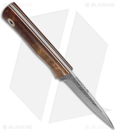 Fiddleback Forge Bear Cub Fixed Blade Knife Afzelia Wood (3.25" Satin)