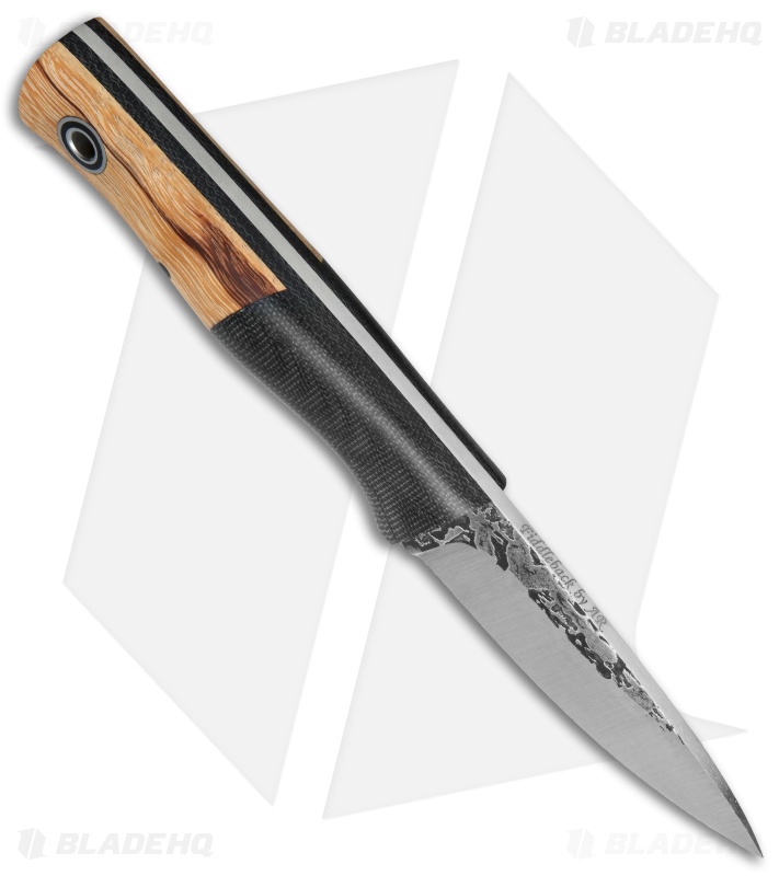 Fiddleback Forge Bushnub Fixed Blade Knife Marblewood (3.25" Satin)