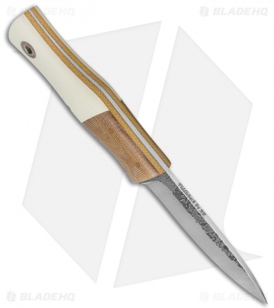 Fiddleback Forge Maverick Fixed Blade Knife Micarta/Bone (3.75" Satin)