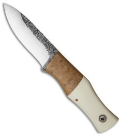 Fiddleback Forge Maverick Fixed Blade Knife Micarta/Bone (3.75" Satin)